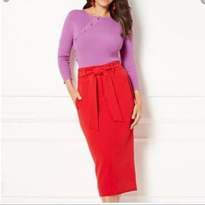 New York & Co super sexy flattering red skirt